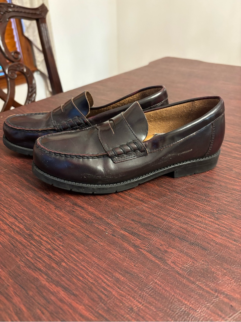 G.H. Bass & Co. Kids Dark Brown Leather Penny Loafers